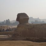 sphinx profile with foggy sky