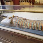 blue red and gold sarcophagus